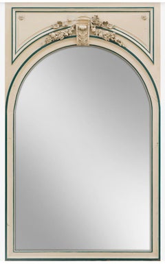 19th Century French Large Statement Floor Hand Carved Mirror Napoleon III Period
