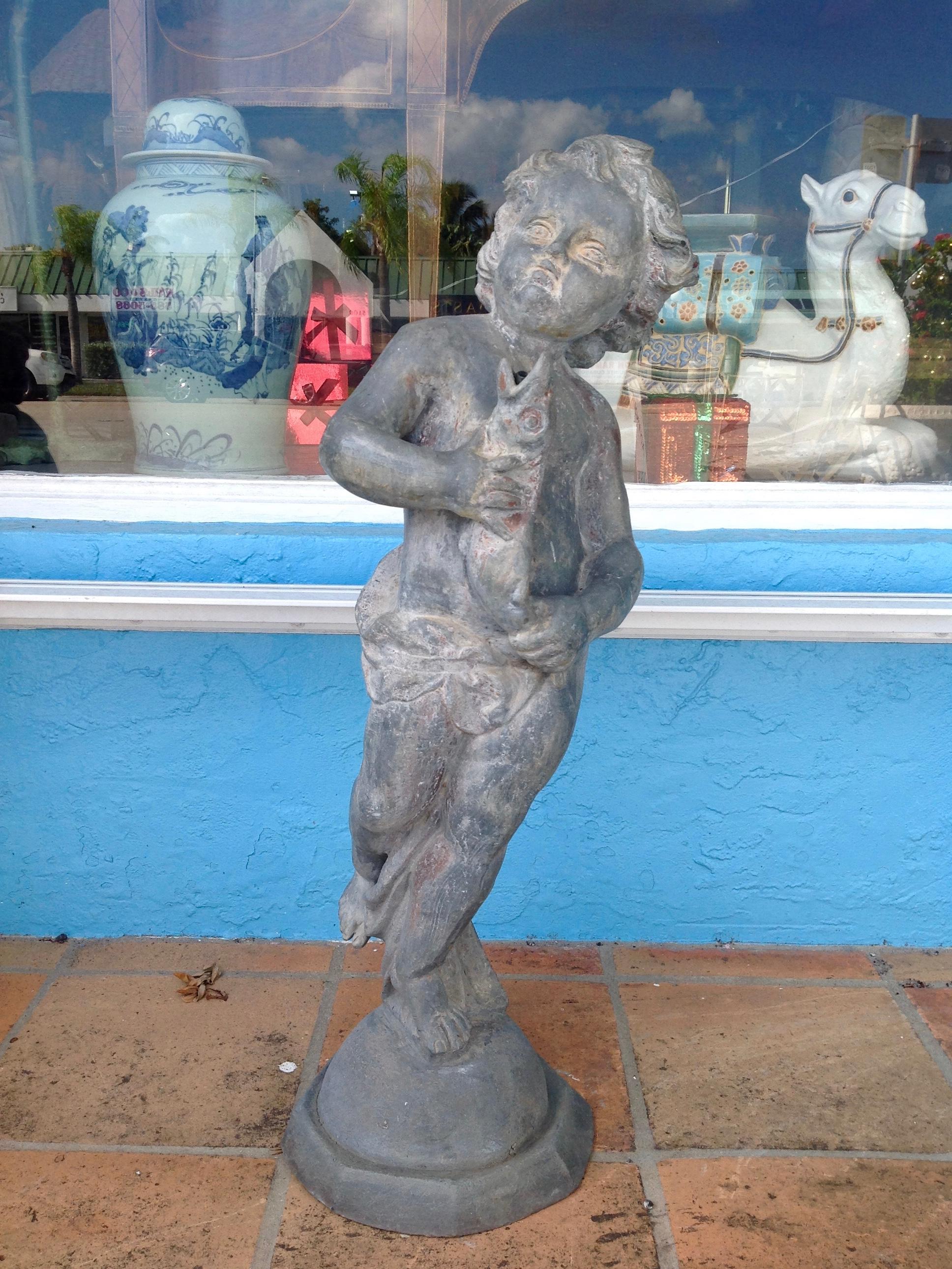 19th Century French Lead Fountain In Good Condition In West Palm Beach, FL