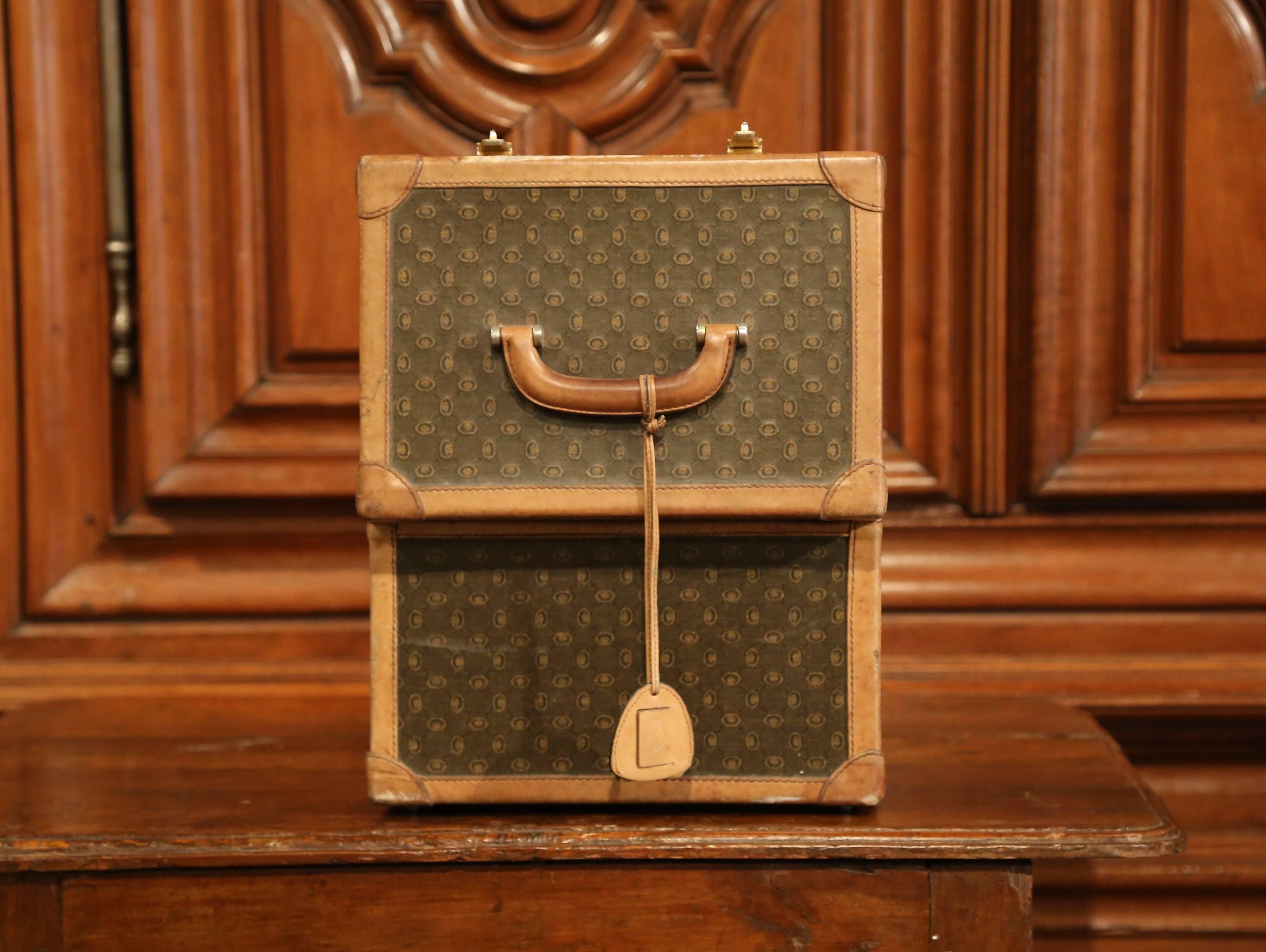 19th Century French Leather Toiletry Box with Decorative Trim and Brass Hardware 6