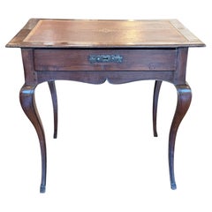 Antique 19th Century French Leather-Top Writing Table