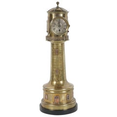 19th Century French Lighthouse Animated Industrial Clock by Guilmet