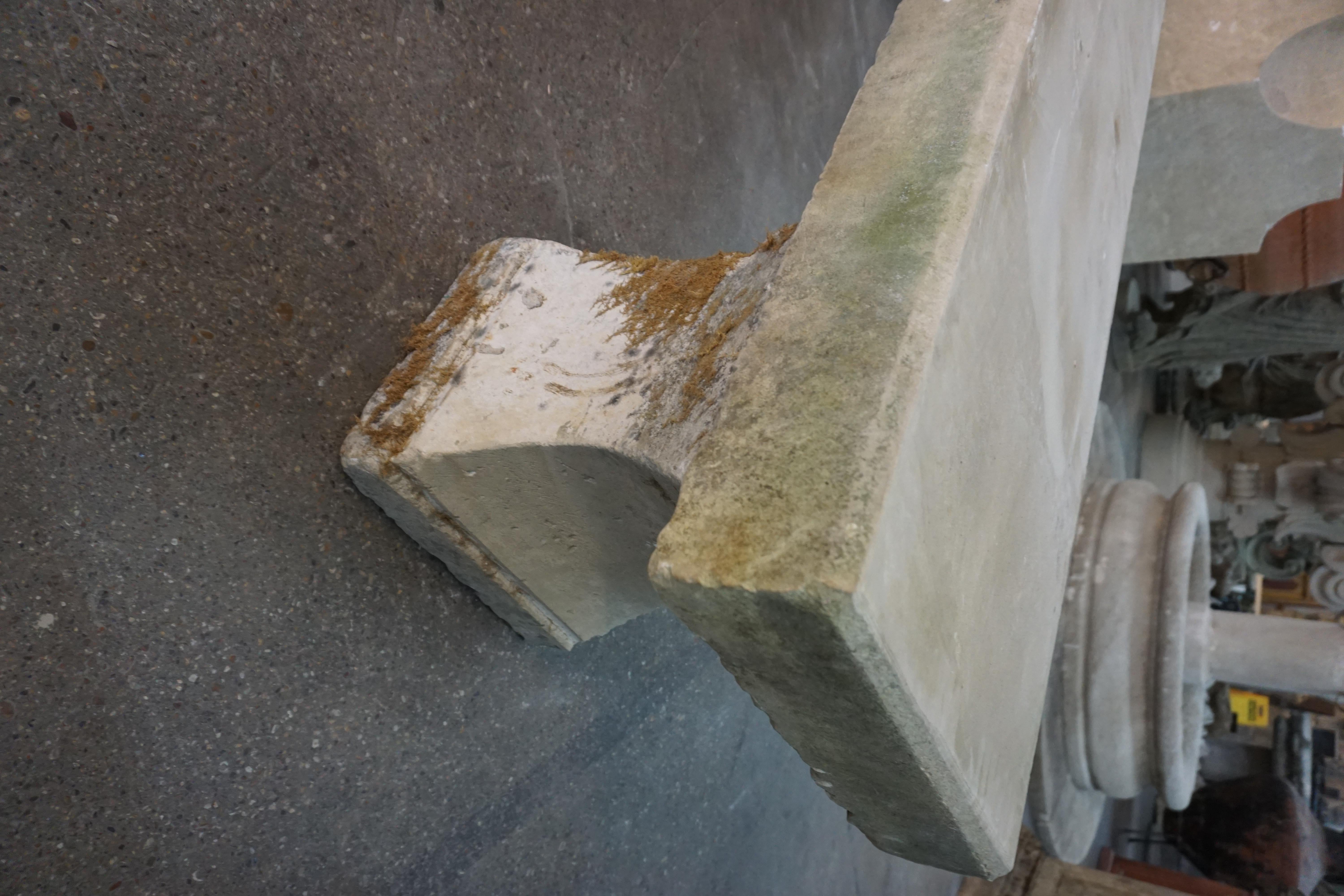 19th Century French Limestone Bench In Good Condition In Dallas, TX