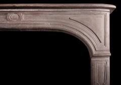 19th Century French Limestone Fireplace in Louis XIV Style