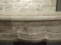 19th Century French Limestone Fireplace Mantel