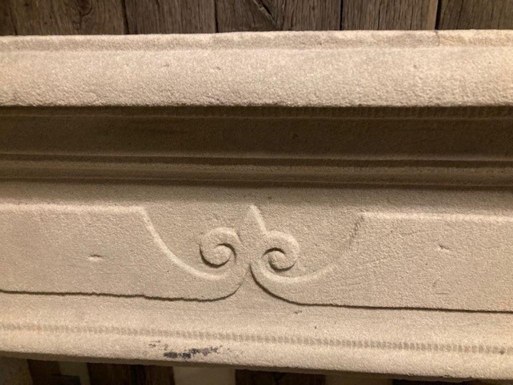 Other 19th Century French Limestone Fireplace Mantel  For Sale