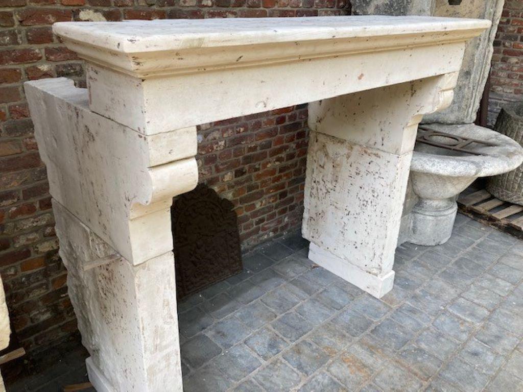 Louis Philippe French Limestone Fireplace Mantel, dating from the 19th century.
Inside dimensions : 110cm wide & 109cm high