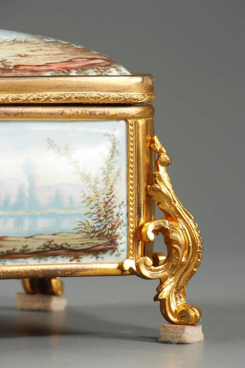 19th Century French Limoges Enamel Box In Good Condition In Paris, FR