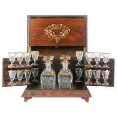 19th Century French Liquor Cabinet Napoleon III with Crystal Interior