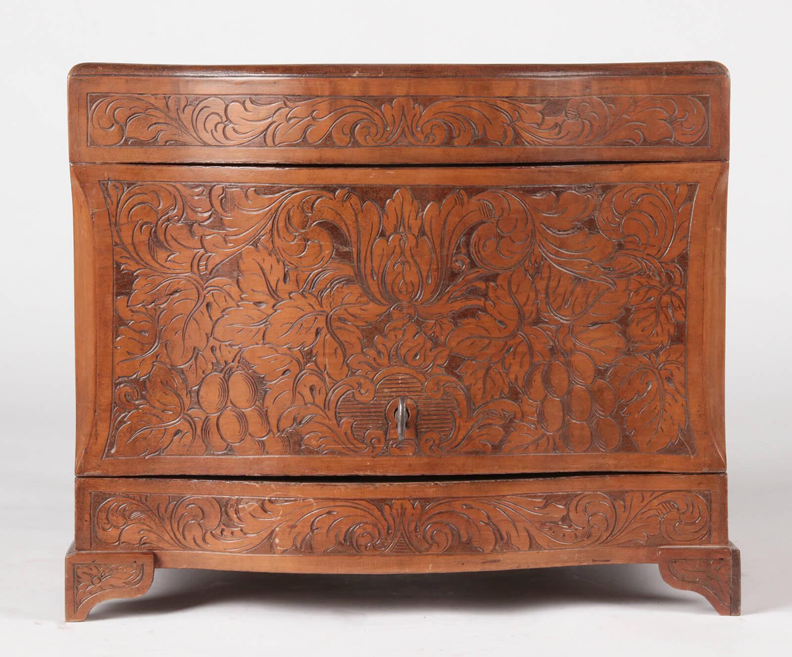 19th Century French Liquor Chest with Crystal Glasses and Decanters 5