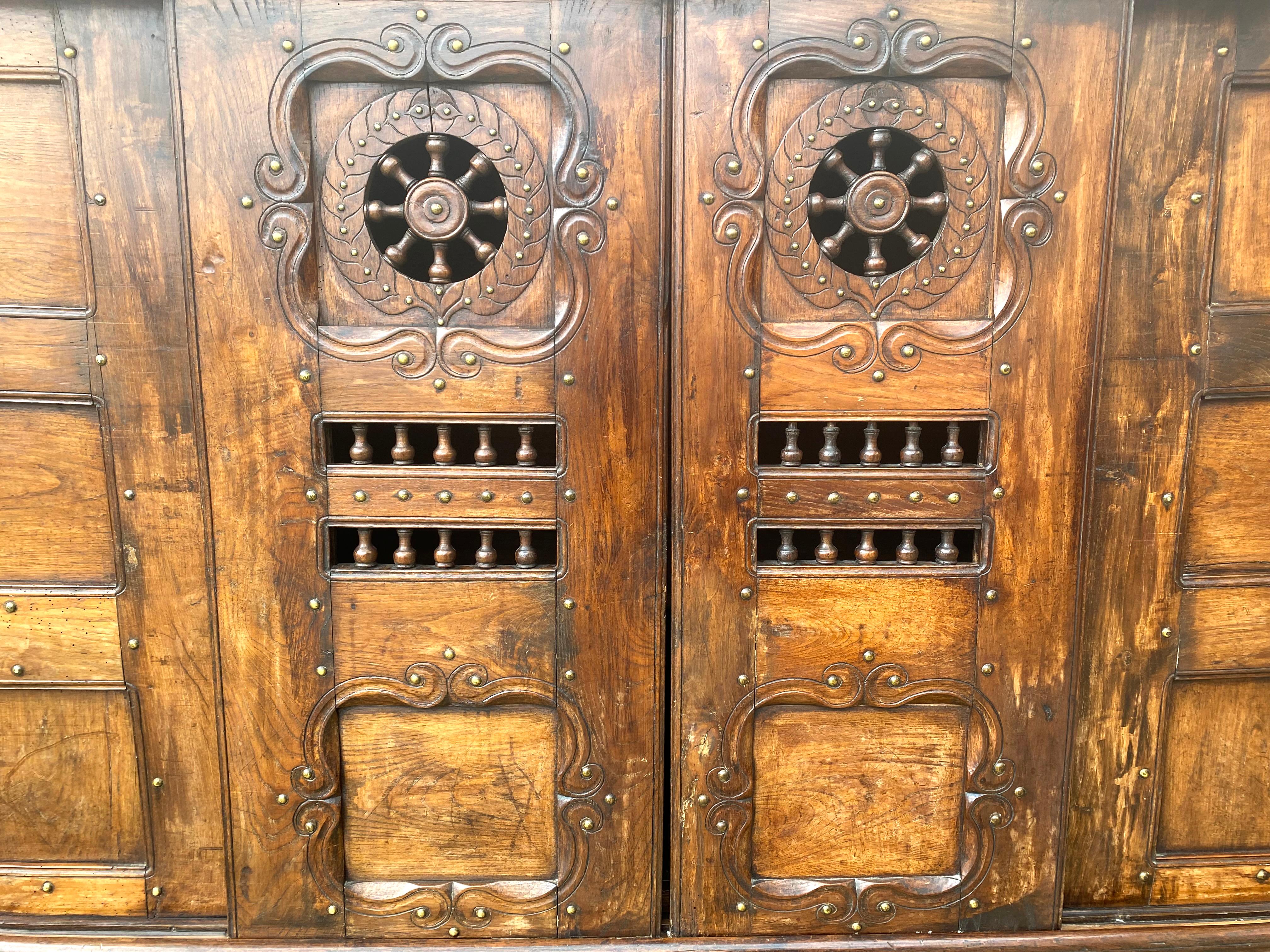 Hand-Crafted 19th Century French Lit Clos Breton Cupboard For Sale