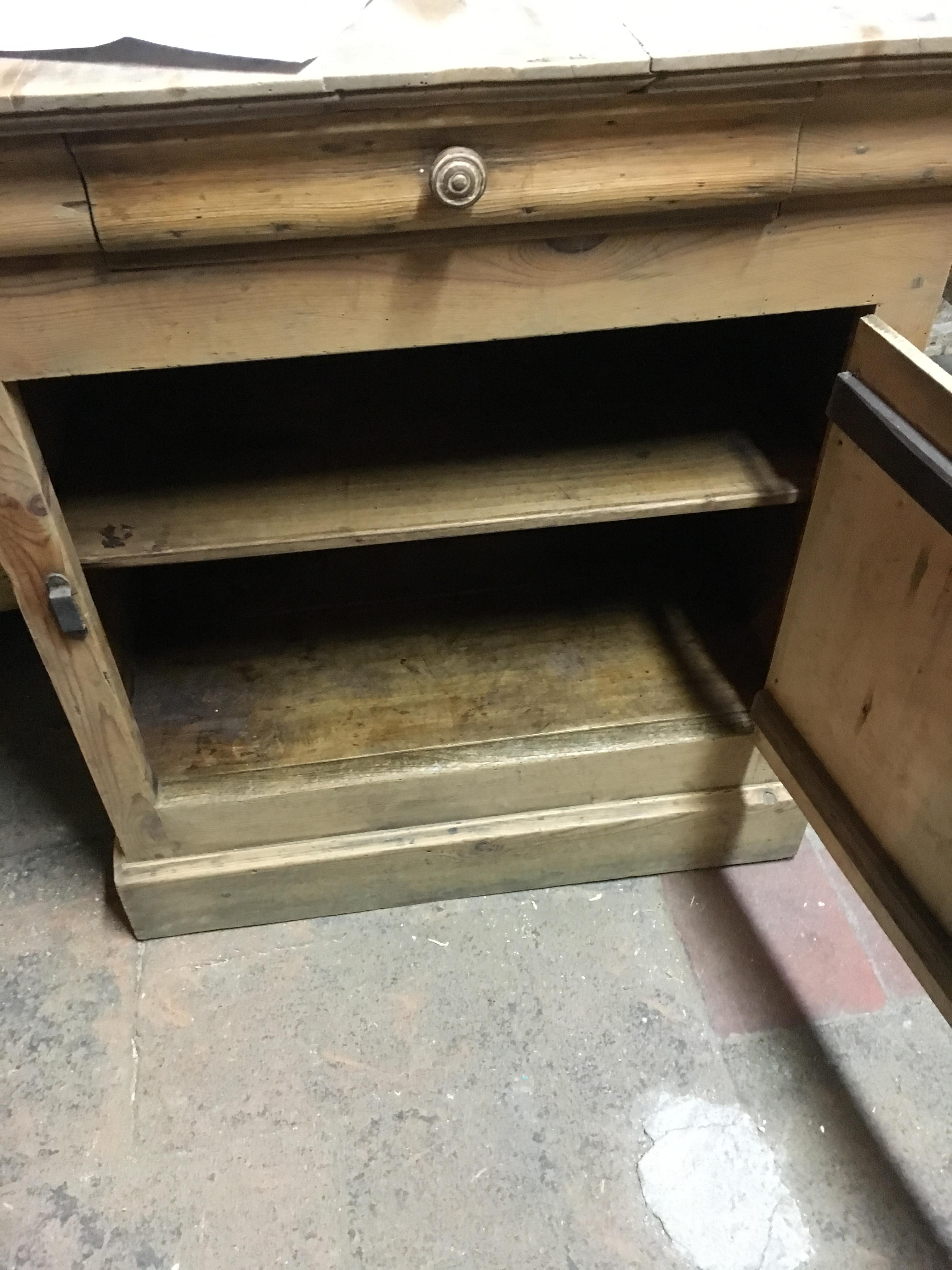 19th Century French Little Wooden Cupboard with Drawer, 1890s 11