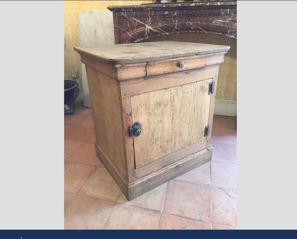 French Provincial 19th Century French Little Wooden Cupboard with Drawer, 1890s