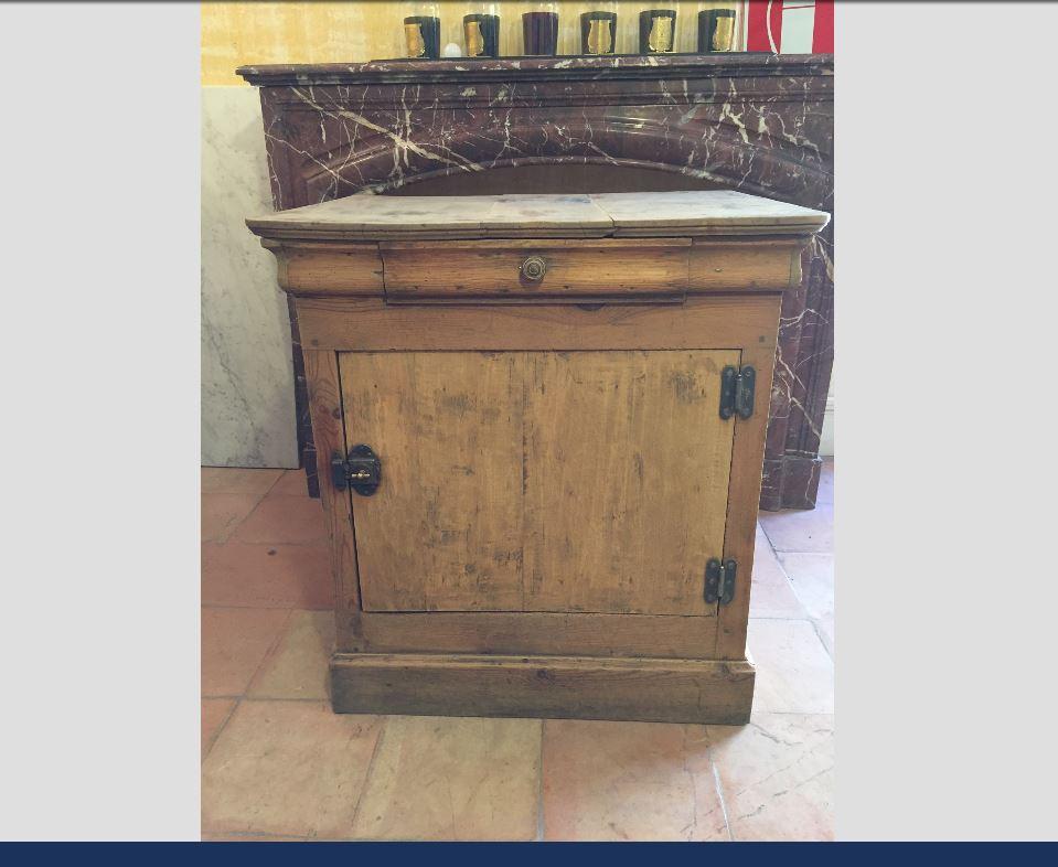 19th Century French Little Wooden Cupboard with Drawer, 1890s In Good Condition In Florence, IT