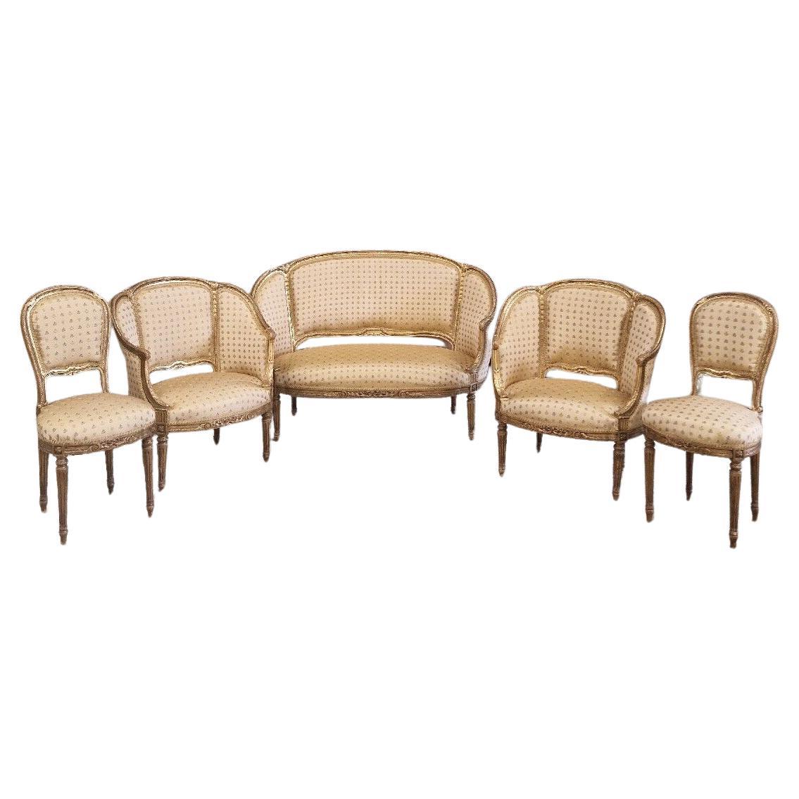 19th Century French Living Room Set 5 Piece