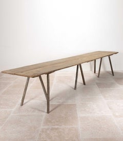 19th Century French Long Pine 'Vendange' Table