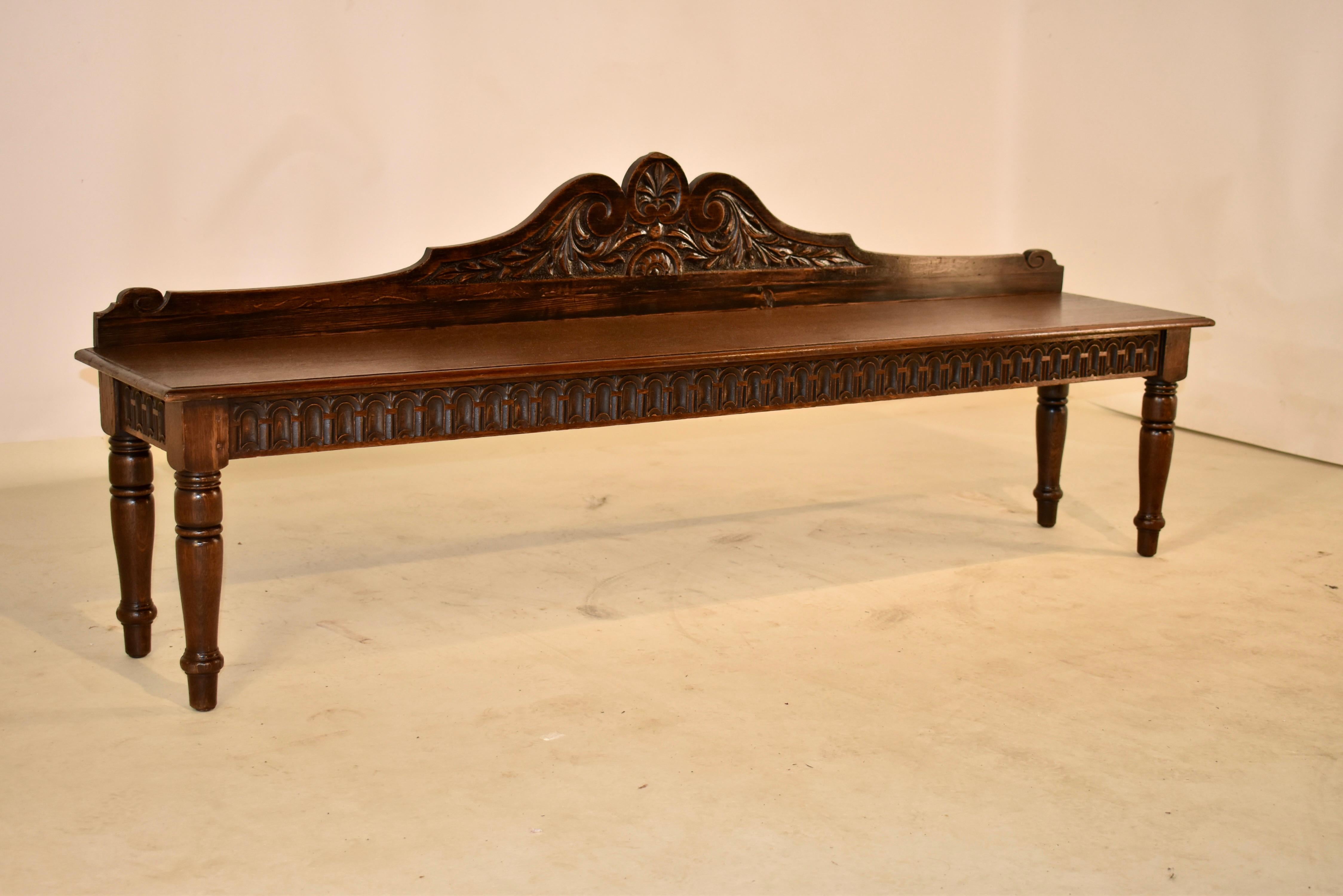 19th Century French Long Window Seat 1