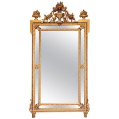 19th Century French Louis Cushion Mirror