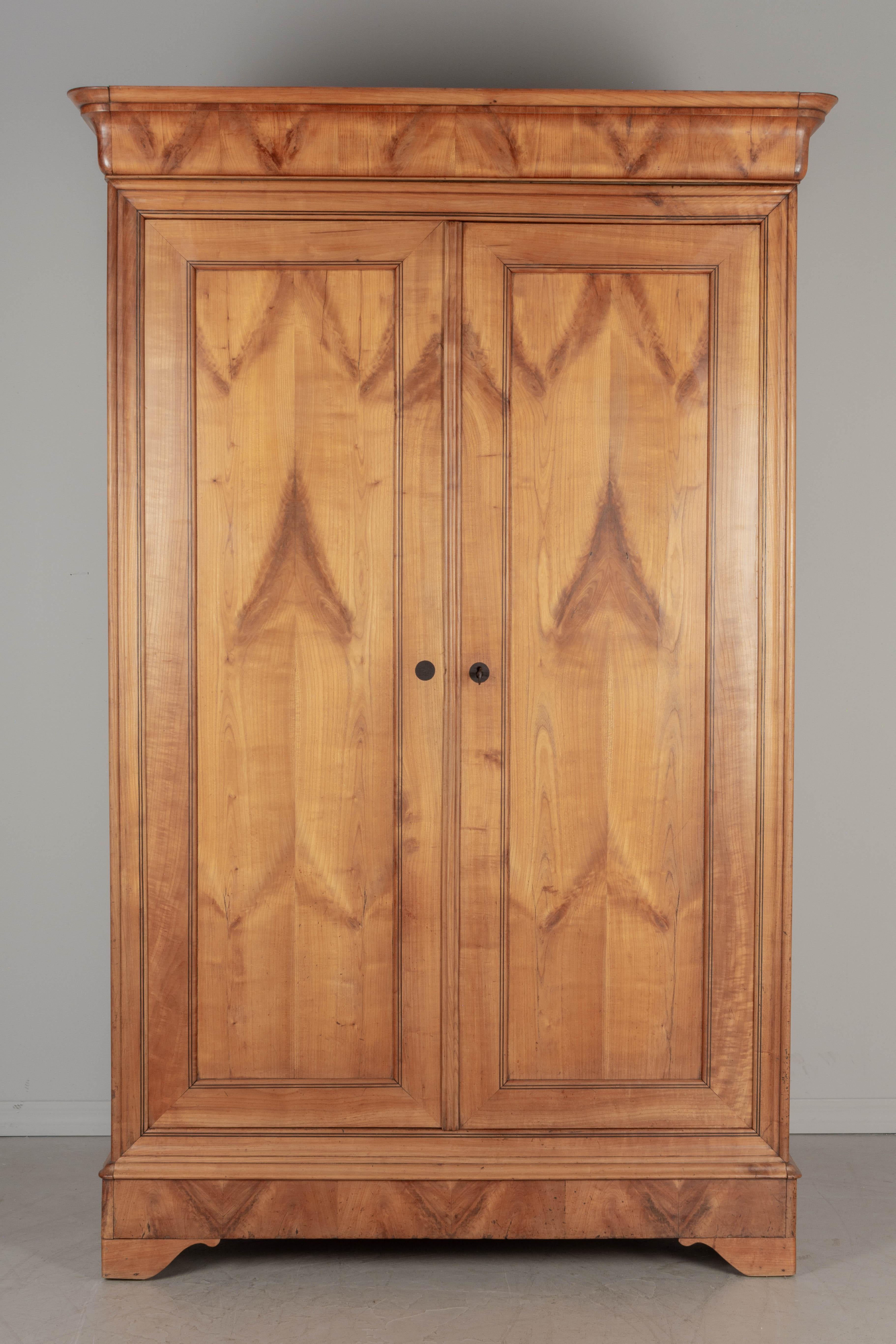 Hand-Crafted 19th Century French Louis Philippe Armoire For Sale