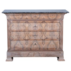 19th Century French Louis Philippe Bleached Walnut Commode