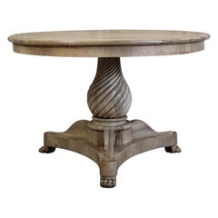 19th Century French Louis Philippe Bleached Walnut Gueridon 19th Century French Louis Philippe Bleached Walnut Gueridon