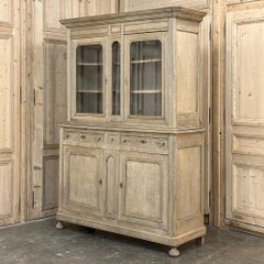 19th Century French Louis Philippe Bookcase ~ Bibliotheque in Stripped Oak