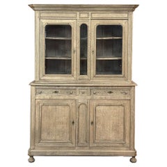 19th Century French Louis Philippe Bookcase ~ Bibliotheque in Stripped Oak
