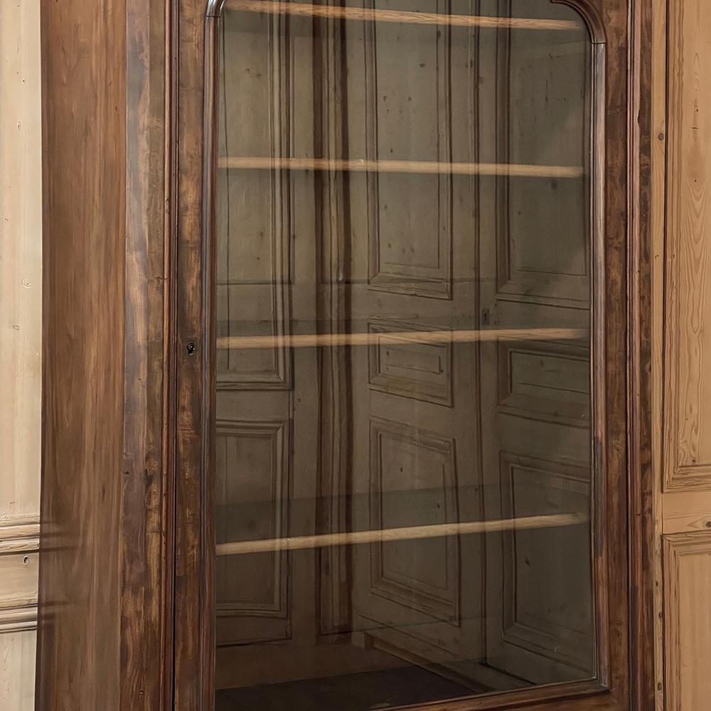 19th Century French Louis Philippe Bookcase ~ Display Armoire For Sale 5