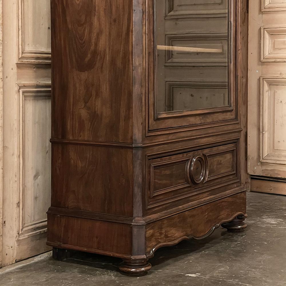 19th Century French Louis Philippe Bookcase ~ Display Armoire For Sale 9