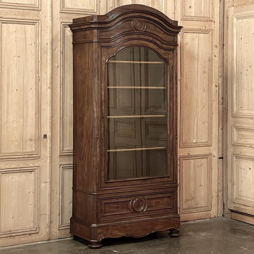 Hand-Crafted 19th Century French Louis Philippe Bookcase ~ Display Armoire For Sale