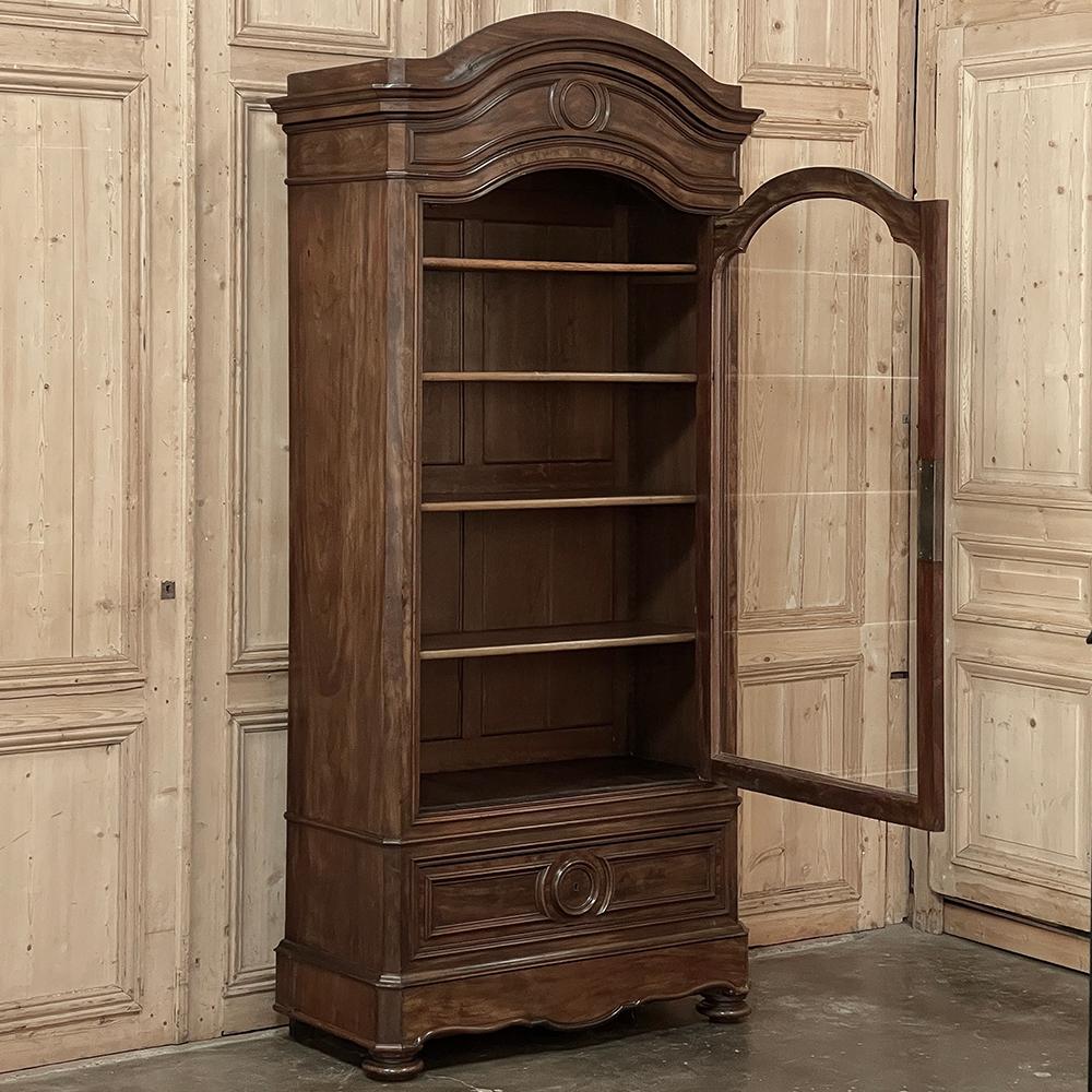 19th Century French Louis Philippe Bookcase ~ Display Armoire In Good Condition For Sale In Dallas, TX