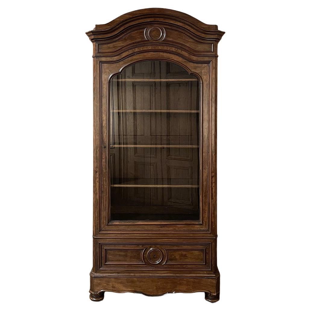 19th Century French Louis Philippe Bookcase ~ Display Armoire For Sale