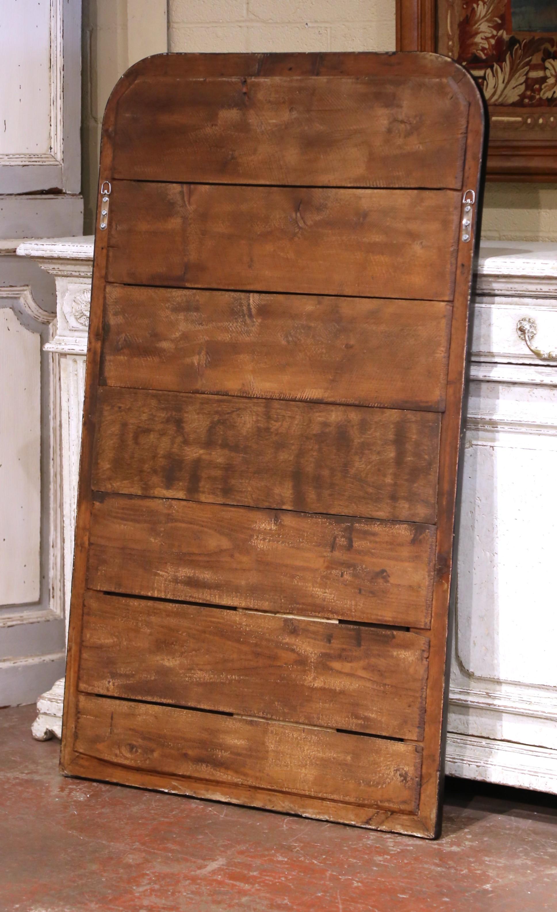 19. Jahrhundert Französisch Louis Philippe Burl Walnuss Wandspiegel mit Ebonized Trim im Angebot 2