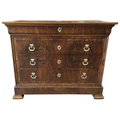 Antique 19th Century French Louis-Philippe Burled Chest of Drawers