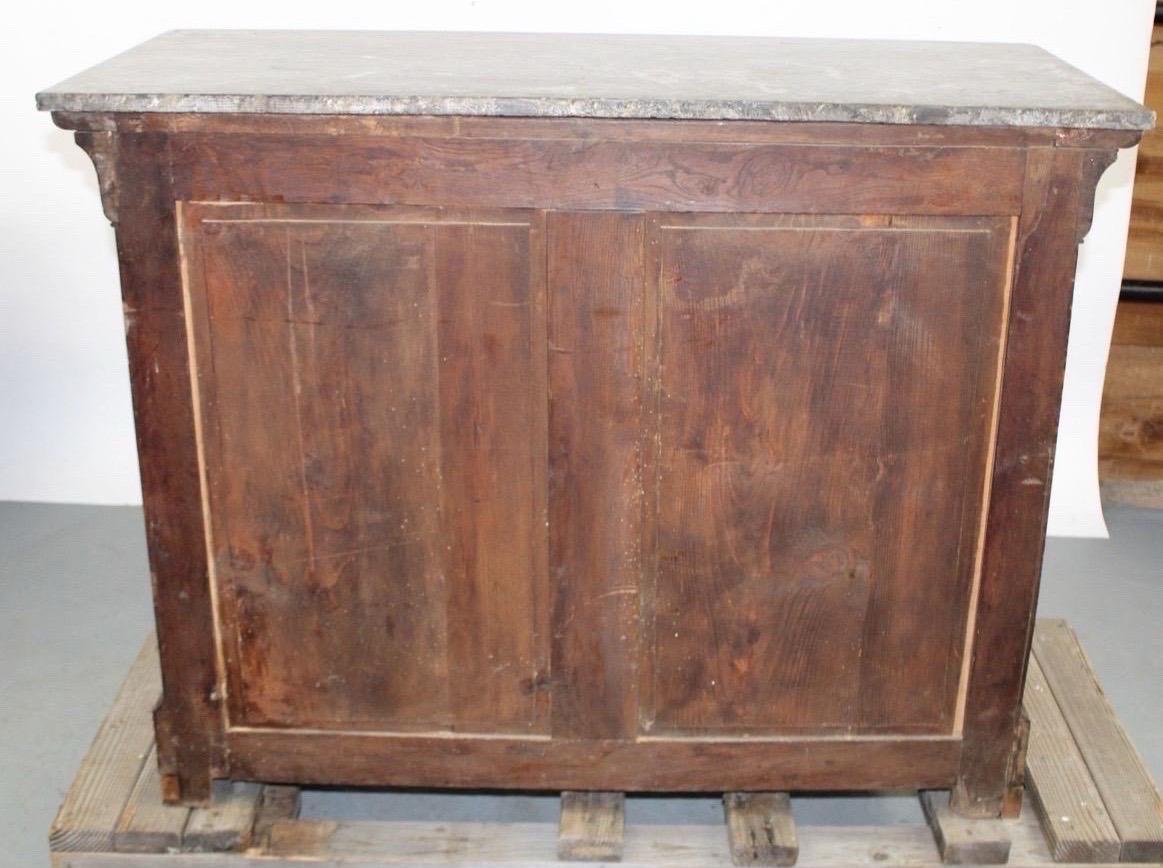 19th Century French Louis Philippe Burled Walnut Commode with Marble 2