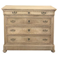 19th Century French Louis Philippe Carved and Stripped Commode
