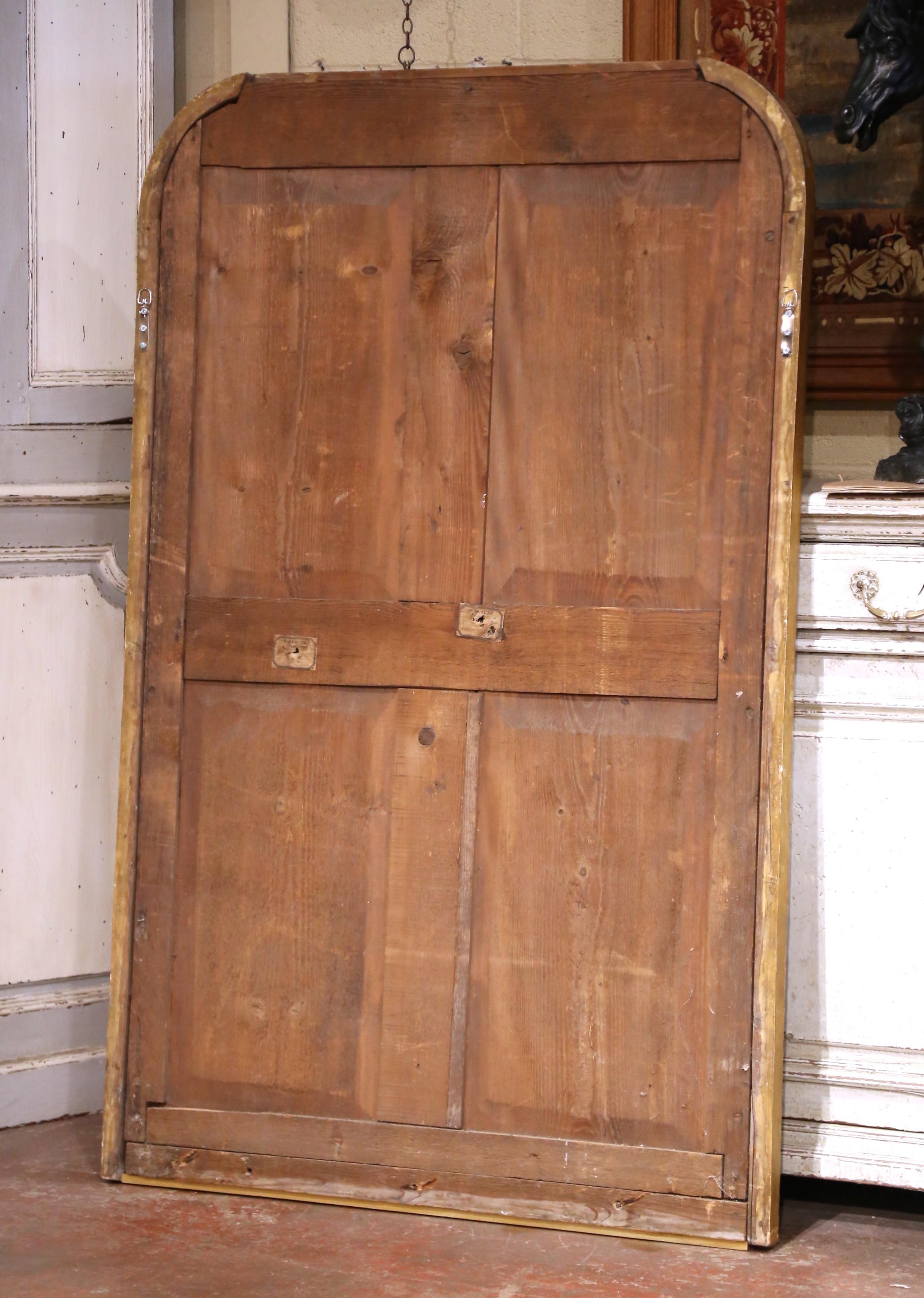 19. Jahrhundert Französisch Louis Philippe geschnitzt Giltwood Spiegel mit floralen Motiven im Angebot 2