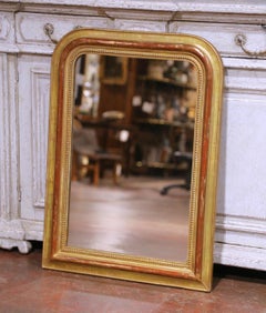 19. Jahrhundert Französisch Louis Philippe geschnitzt Giltwood Wandspiegel