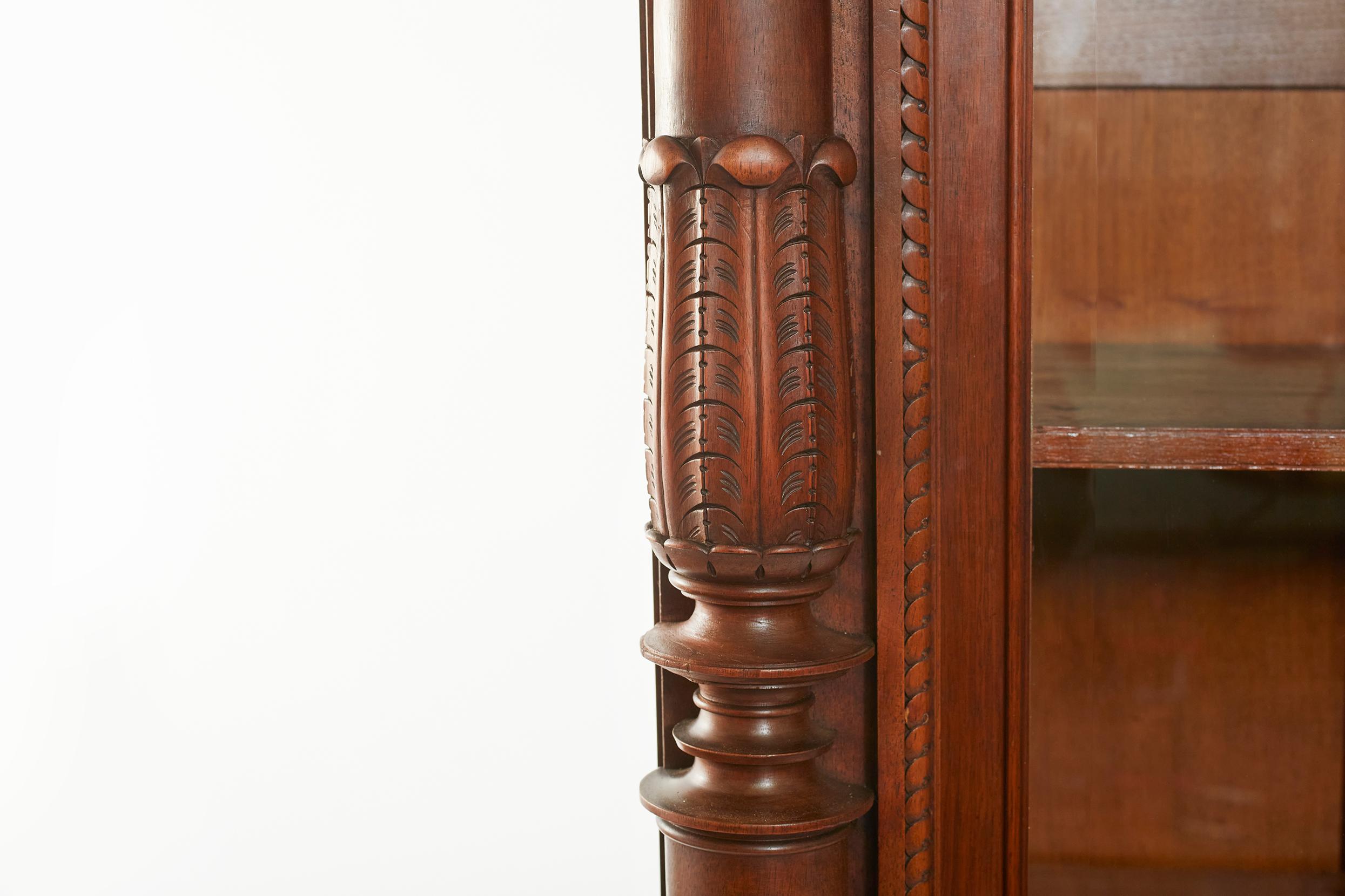 19th Century French Chaleyssin Freres Carved Walnut Cabinet For Sale 2