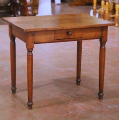 19th Century French Louis Philippe Cherry Bedside Table with Drawer