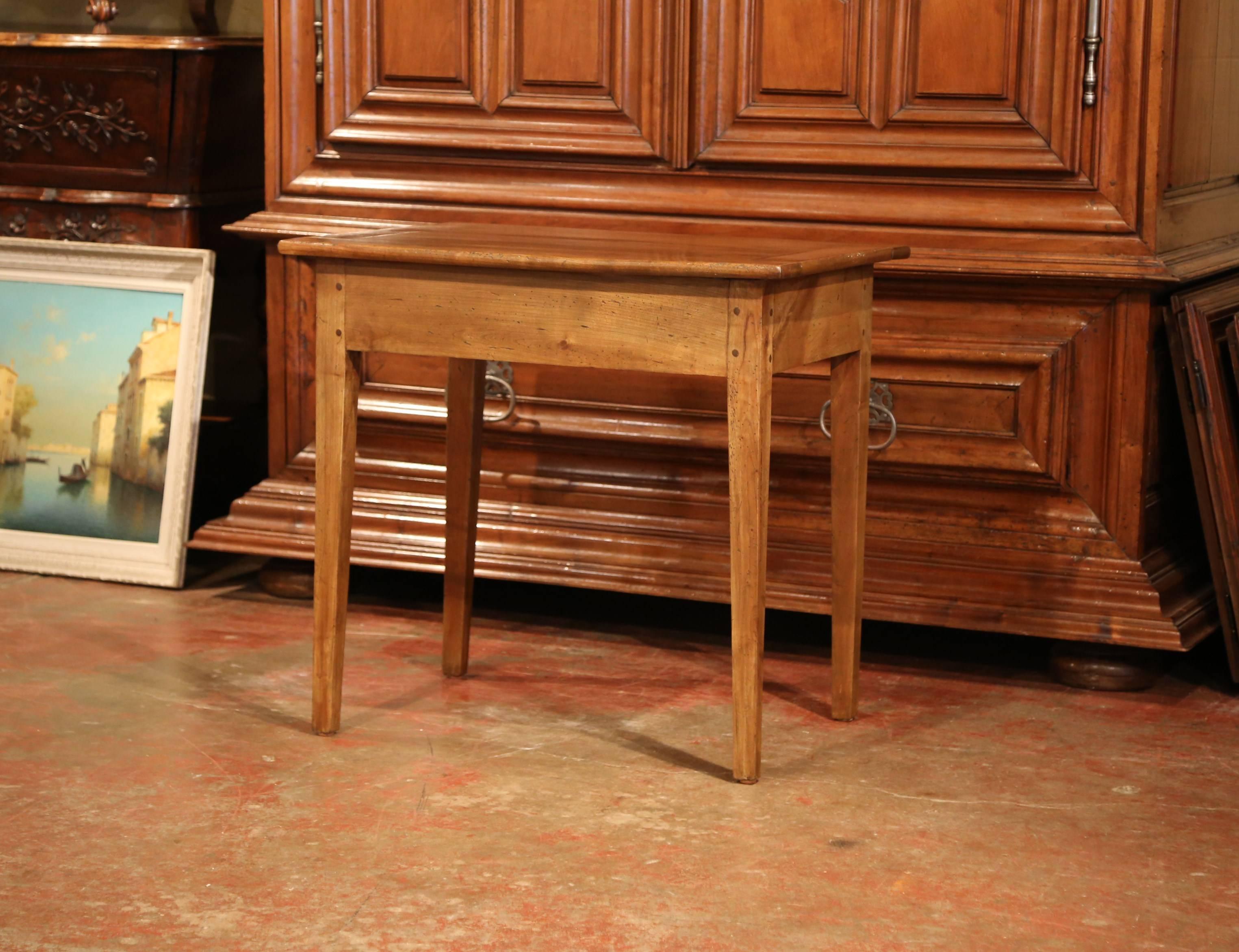 19th Century French Louis Philippe Cherry Side Table with Center Drawer 5