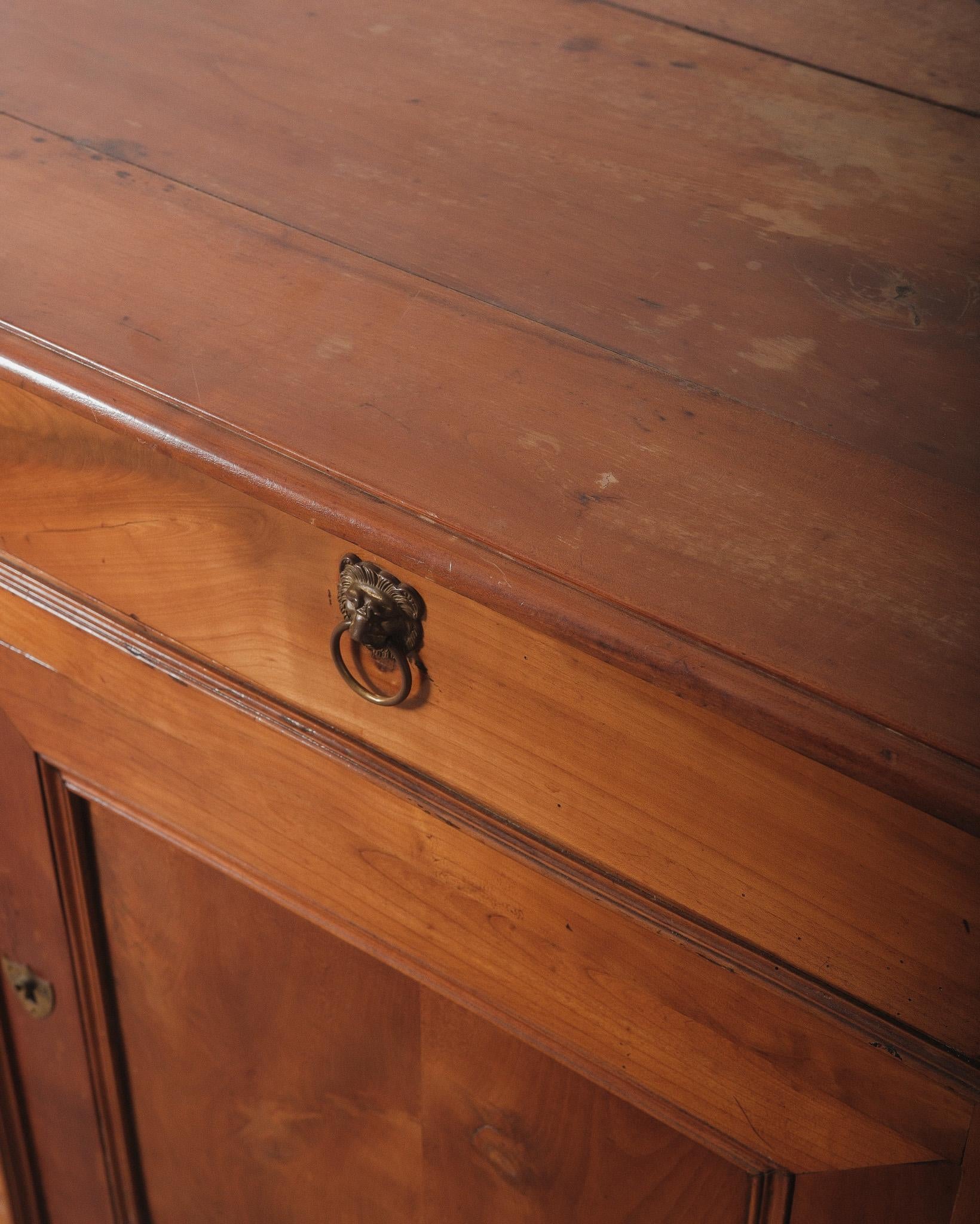 Wood 19th Century French Louis Philippe Cherrywood Buffet For Sale