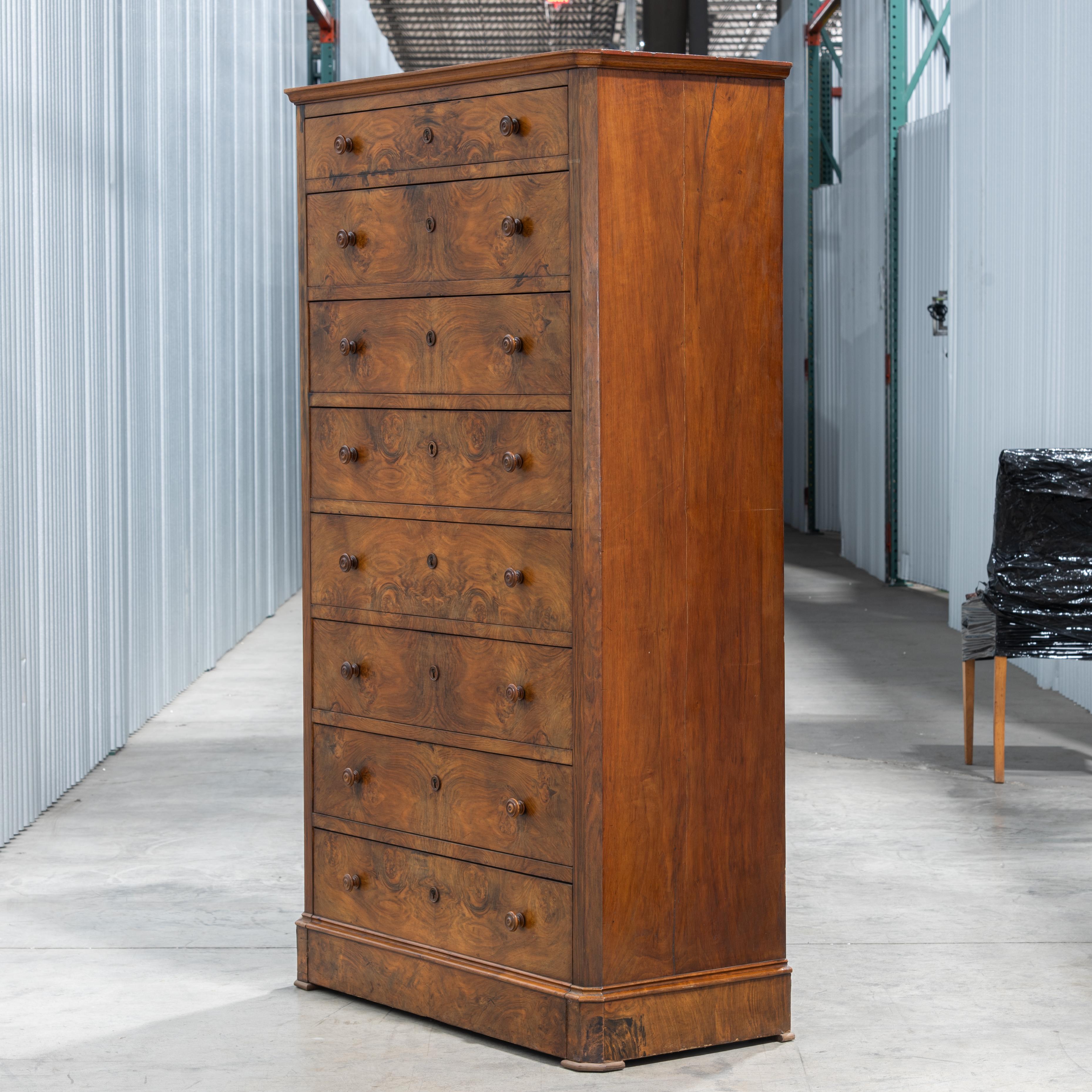 Placage Chiffonnier Louis Philippe français du 19e siècle