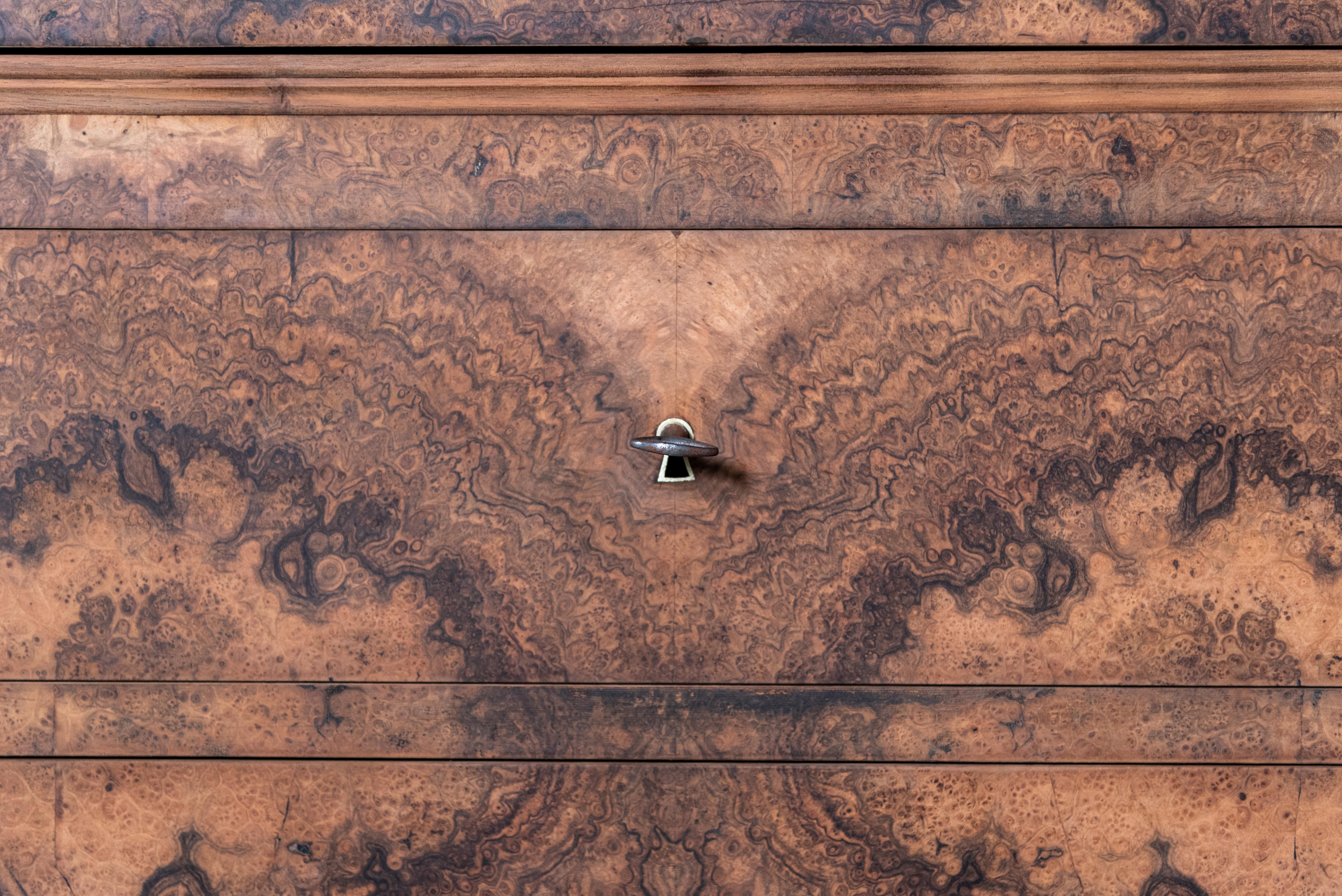 19th Century French Louis Philippe Commode Burl Veneer For Sale 3