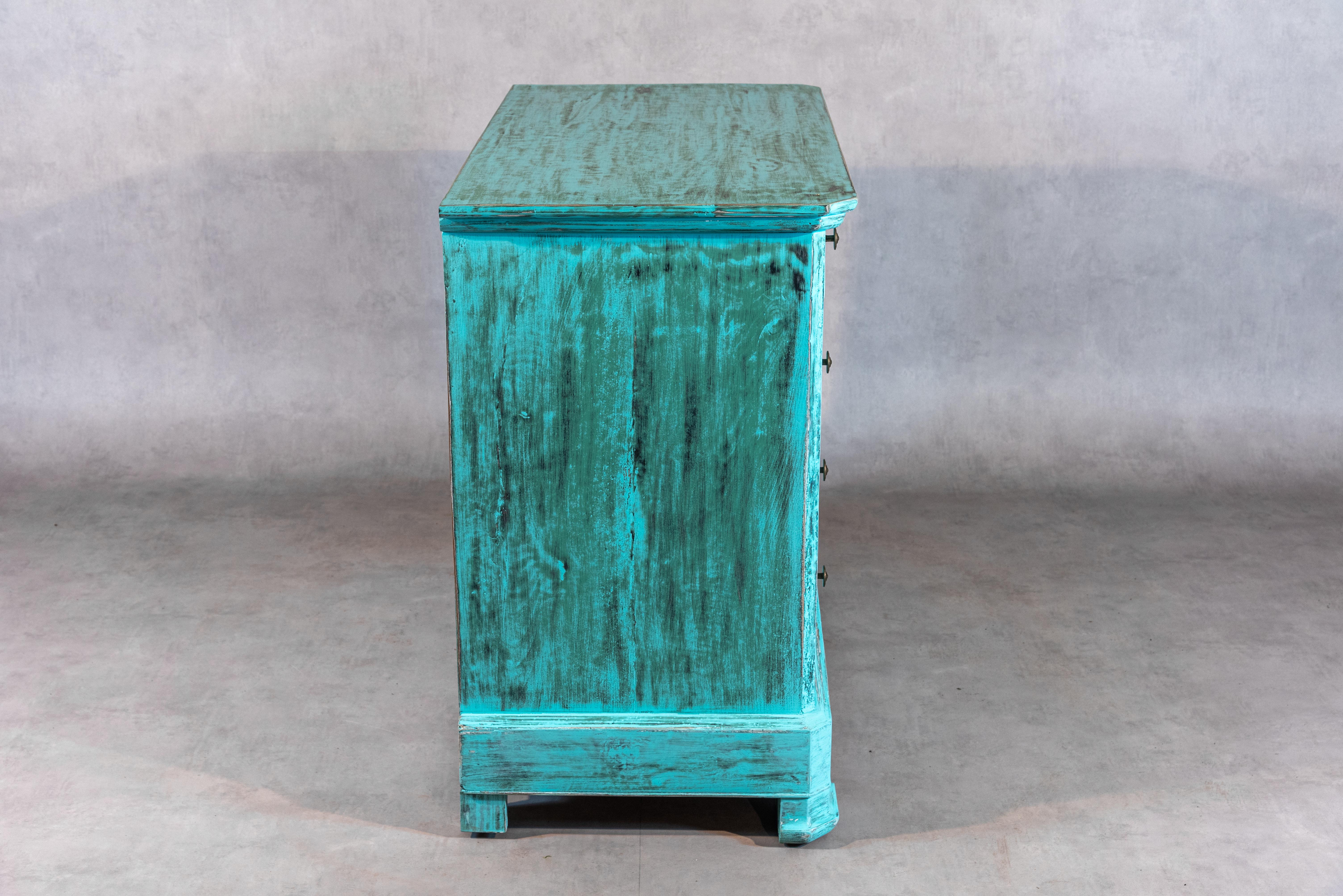 Hand-Painted 19th Century French Louis Philippe Commode For Sale