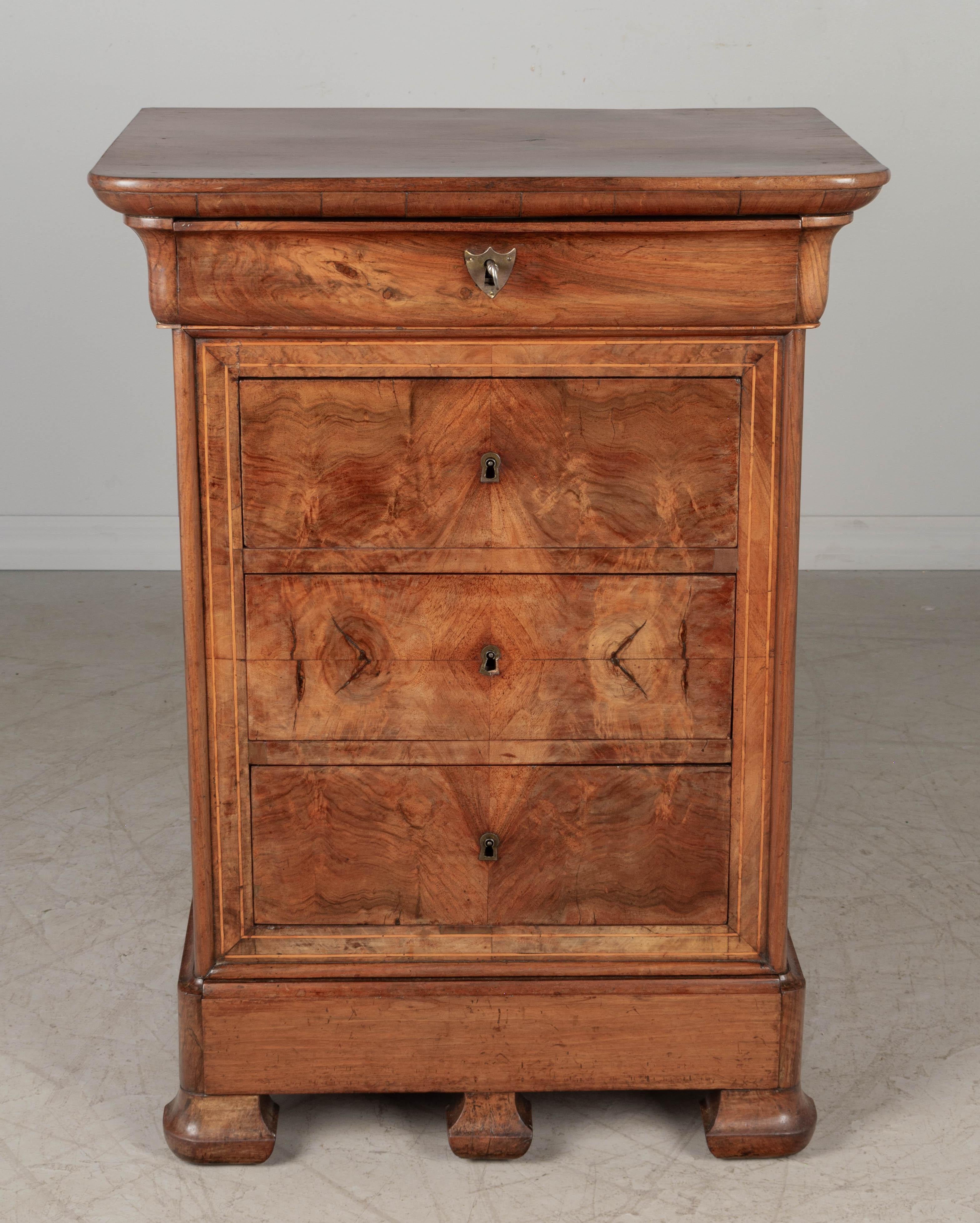 Walnut 19th Century French Louis Philippe Commode or Nightstand