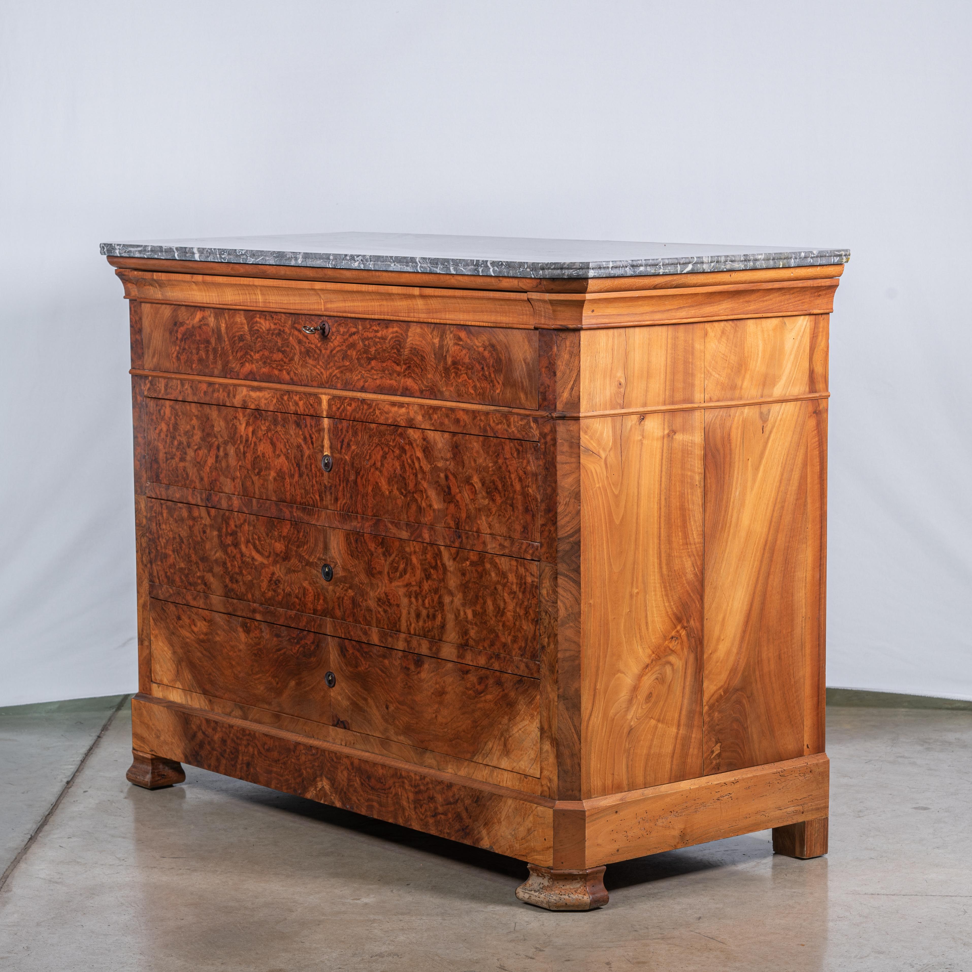 Marble 19th Century French Louis Philippe Commode Secretary