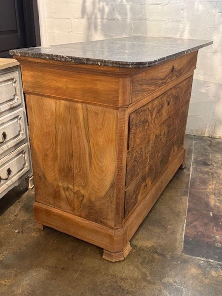 19th Century French Louis Philippe Commode with Marble Top In Good Condition For Sale In Dallas, TX