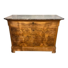 Antique 19th Century French Louis Philippe Commode with Marble Top