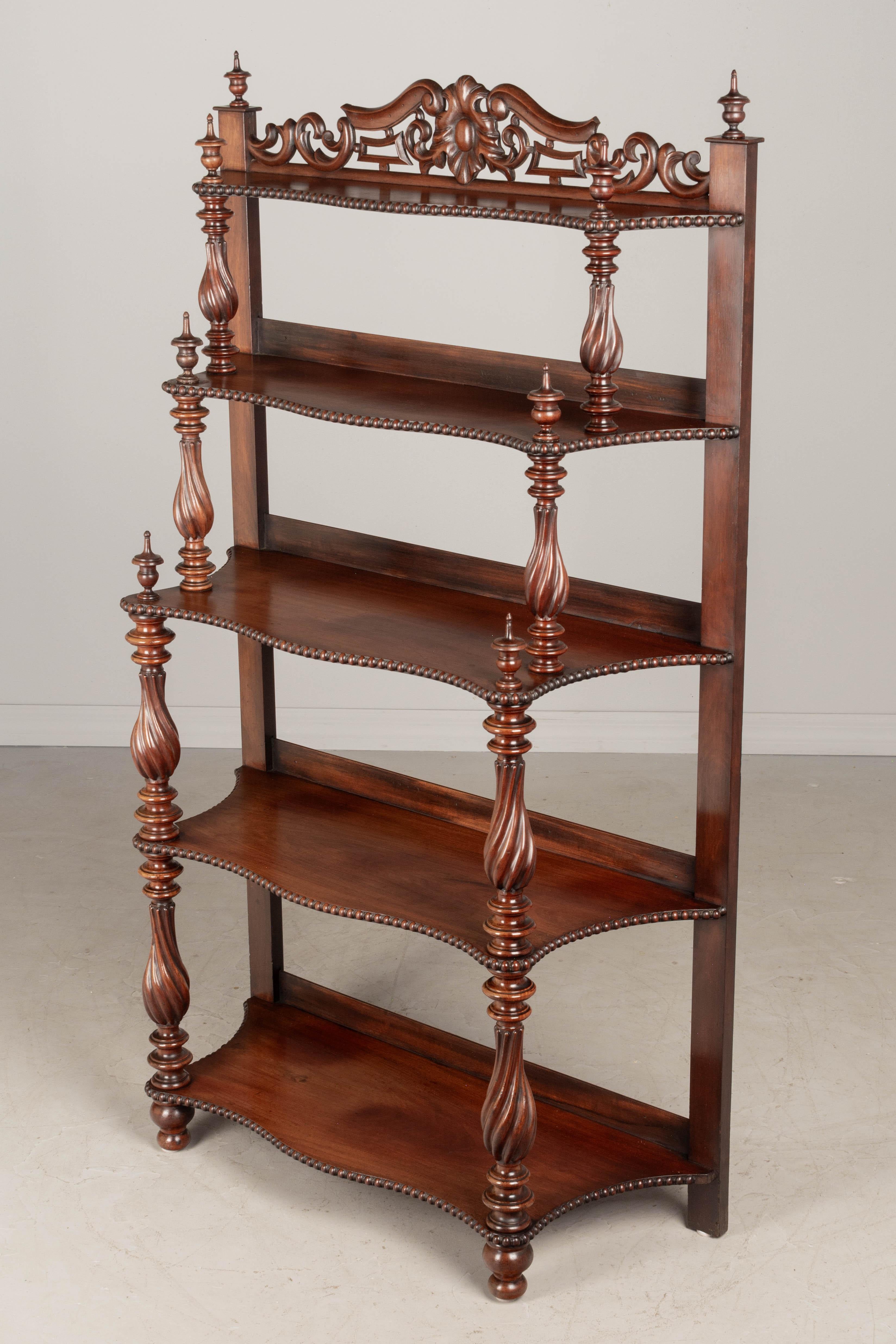 Hand-Crafted 19th Century French Louis Philippe Étagère or Tiered Shelf For Sale