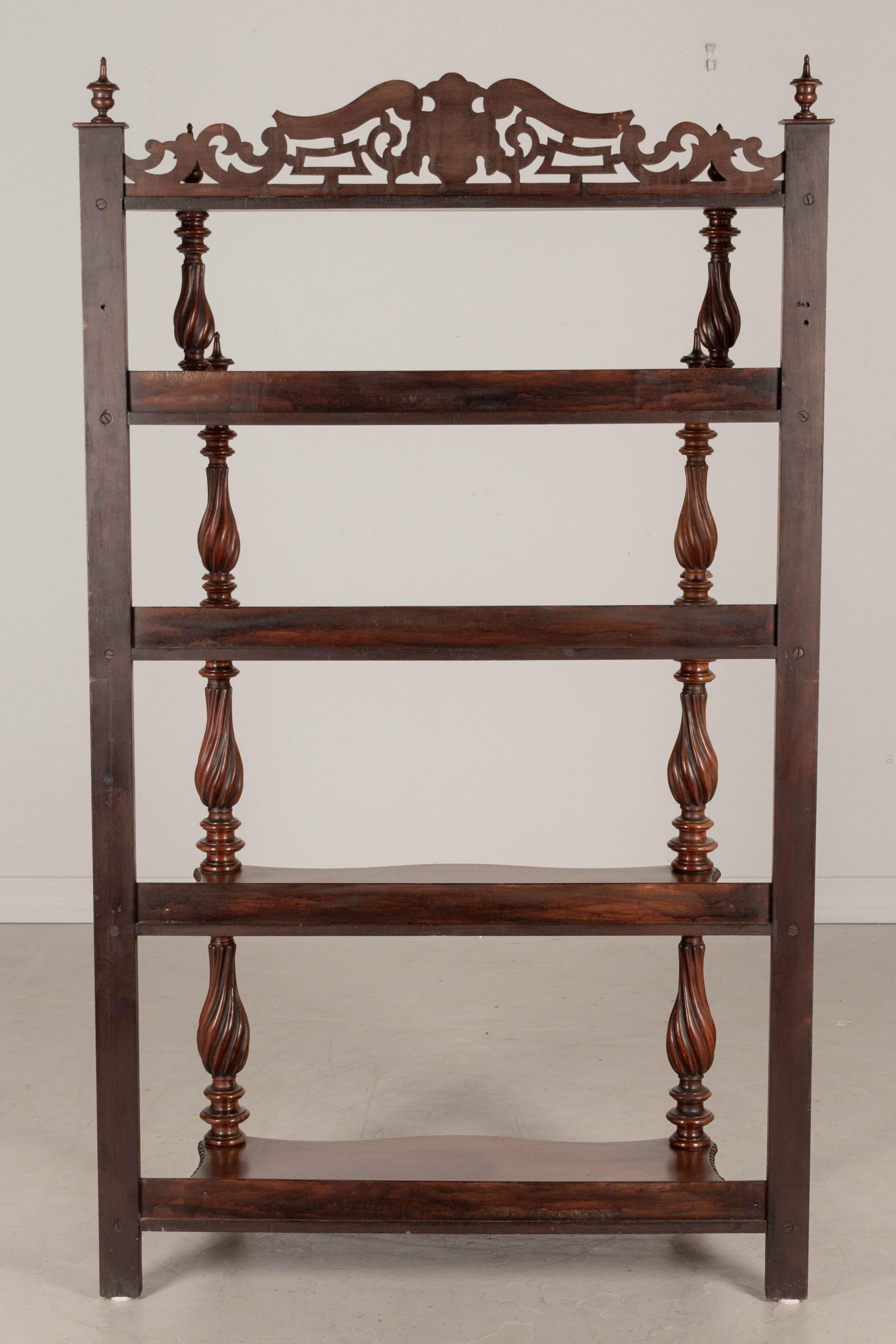 Mahogany 19th Century French Louis Philippe Étagère or Tiered Shelf For Sale